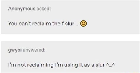 f slur|Who can use the F